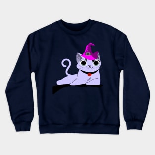 Cat in halloween attire Crewneck Sweatshirt